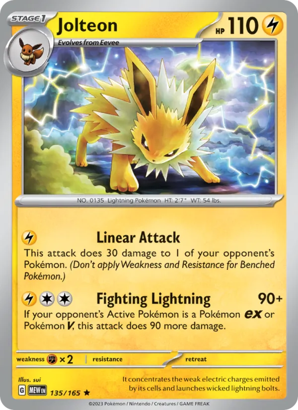 Jolteon #135 – 151 card