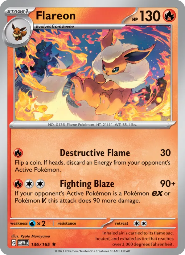 Flareon #136 – 151 card