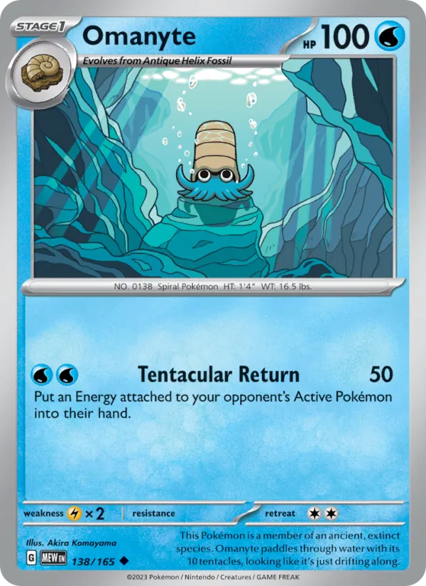 Omanyte #138 – 151 card