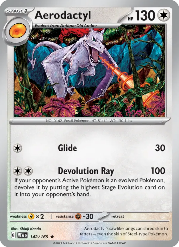 Aerodactyl #142 – 151 card