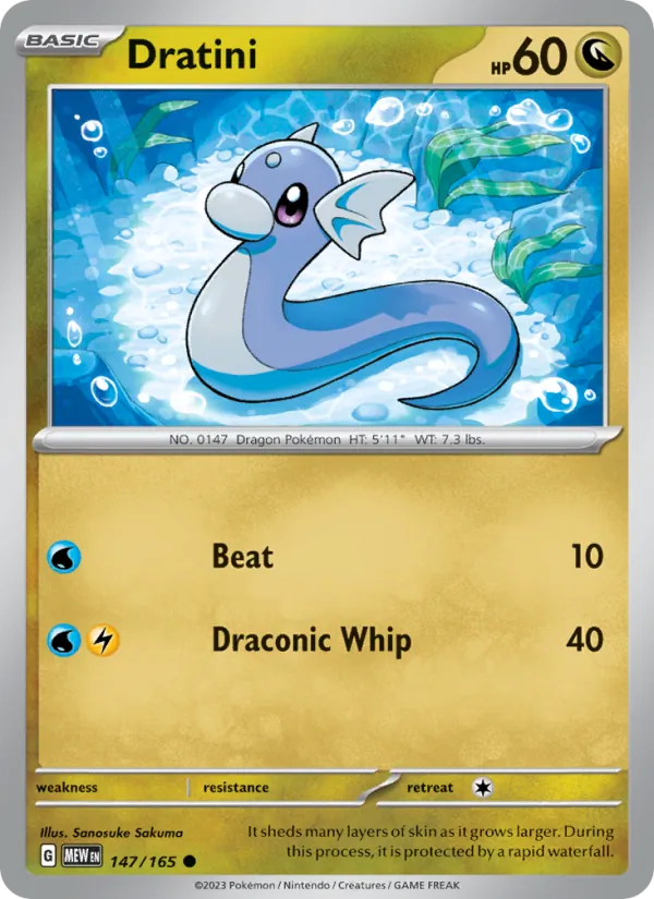 Dratini #147 – 151 card