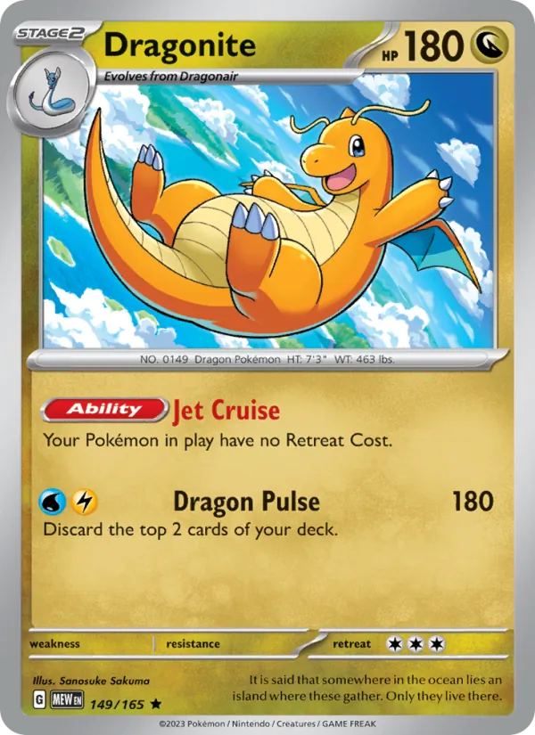 Dragonite #149 – 151 card