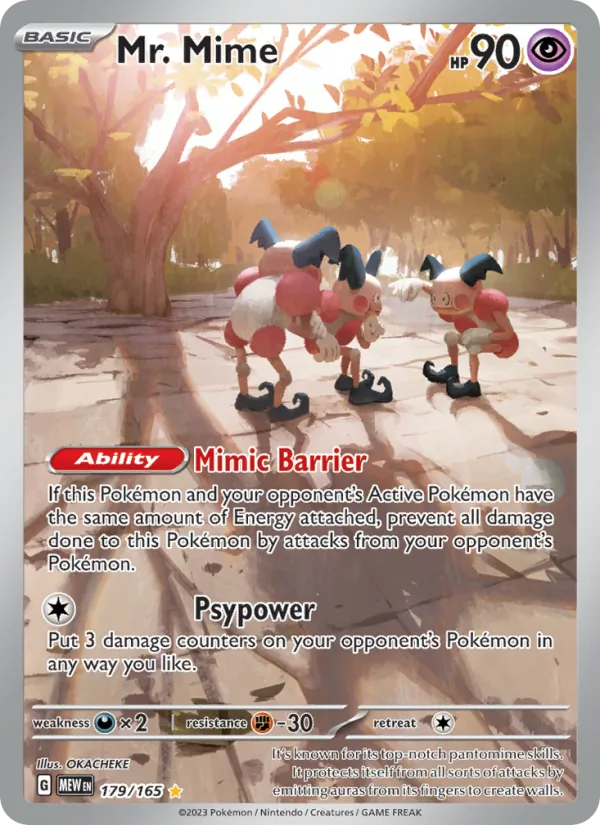 Mr. Mime #179 – 151 card