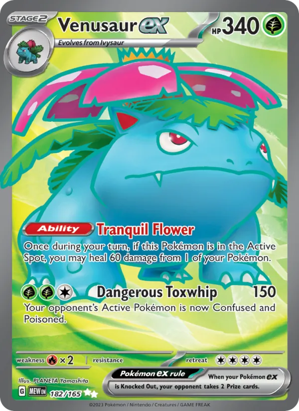 Venusaur ex #182 – 151 card