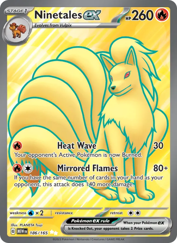 Ninetales ex #186 – 151 card