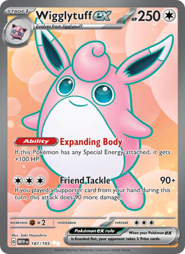 Wigglytuff ex #187 – 151 card