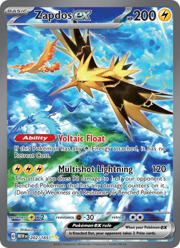 Zapdos ex #202 – 151 card