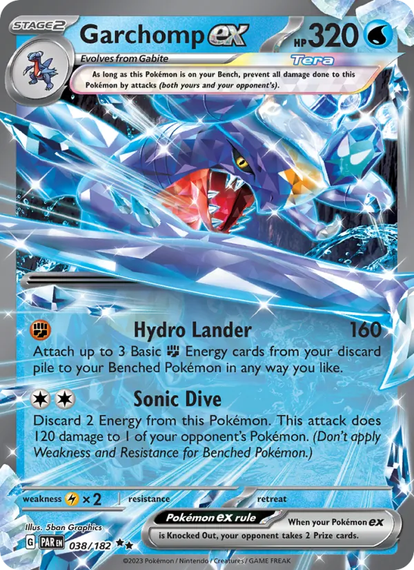 Garchomp ex #038 – Paradox Rift card