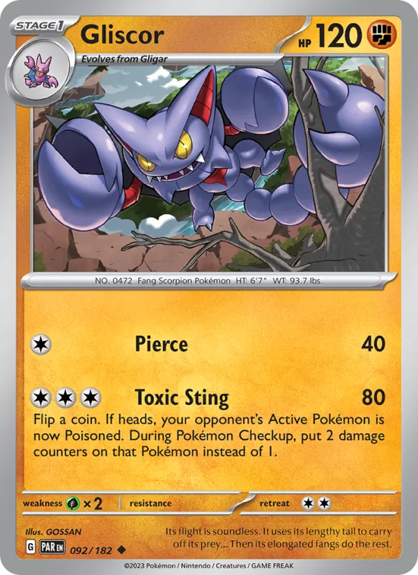 Gliscor #092 – Paradox Rift card
