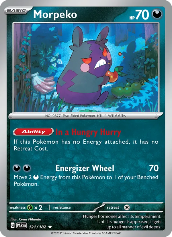 Morpeko #121 – Paradox Rift card