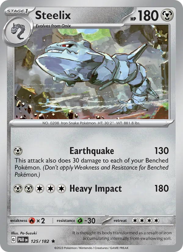 Steelix #125 – Paradox Rift card