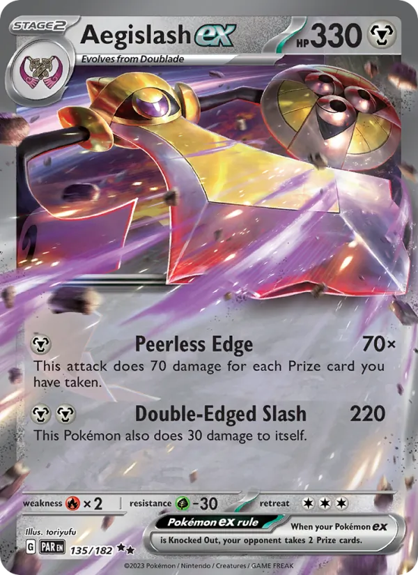 Aegislash ex #135 – Paradox Rift card
