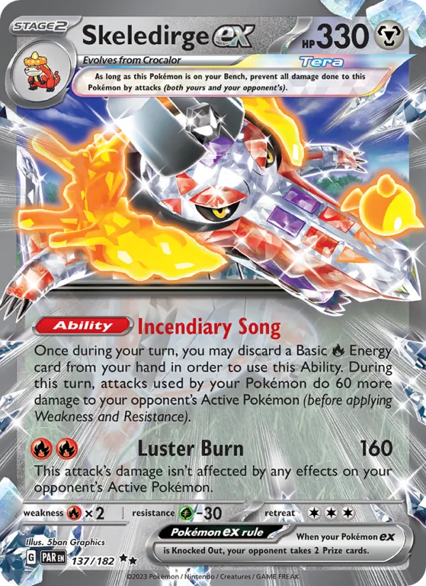 Skeledirge ex #137 – Paradox Rift card