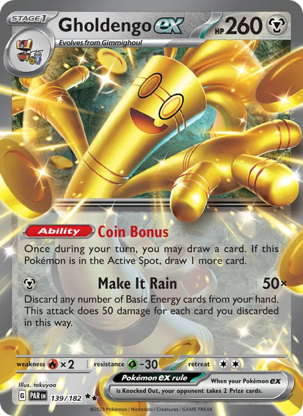 Gholdengo ex #139 – Paradox Rift card