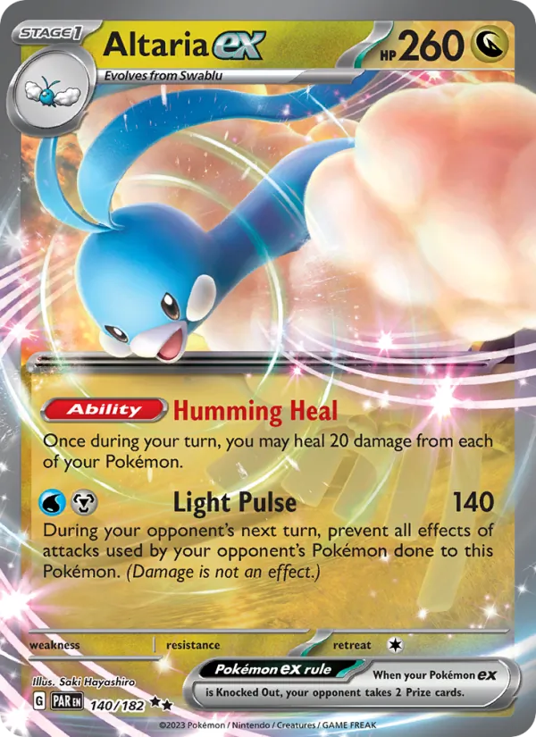Altaria ex #140 – Paradox Rift card
