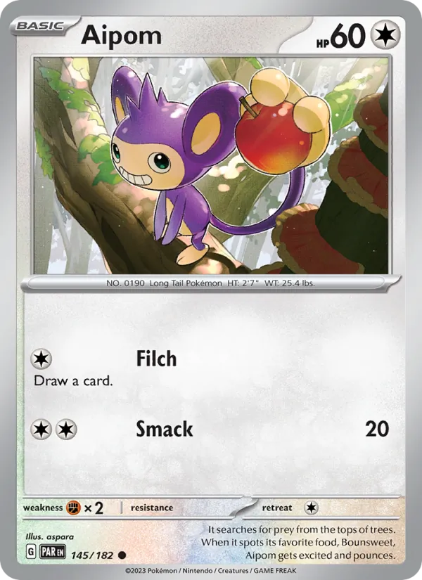 Aipom #145 – Paradox Rift card