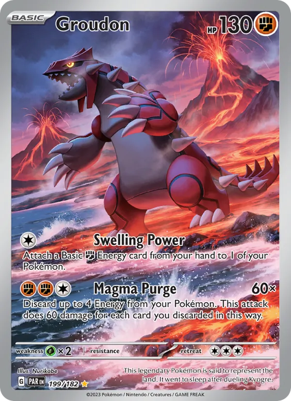 Groudon #199 – Paradox Rift card