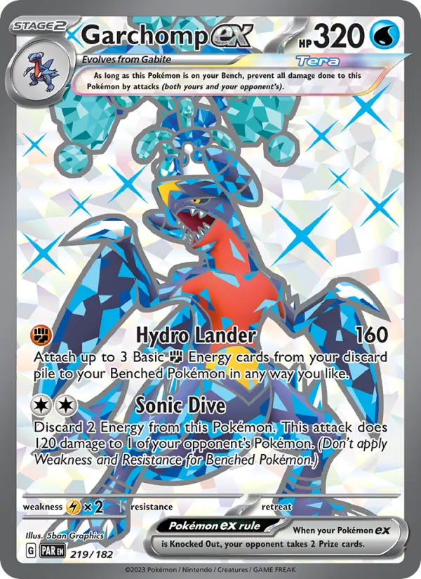 Garchomp ex #219 – Paradox Rift card