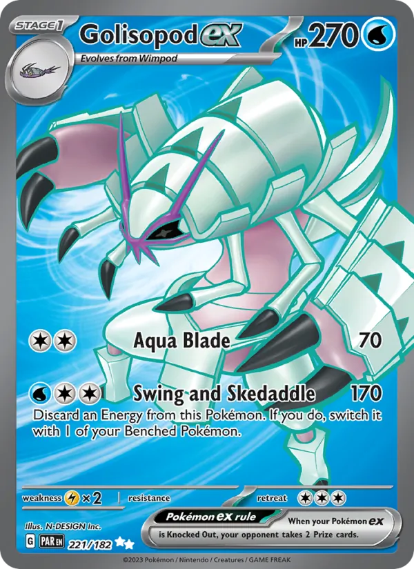 Golisopod ex #221 – Paradox Rift card