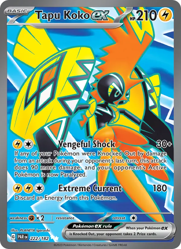 Tapu Koko ex #222 – Paradox Rift card