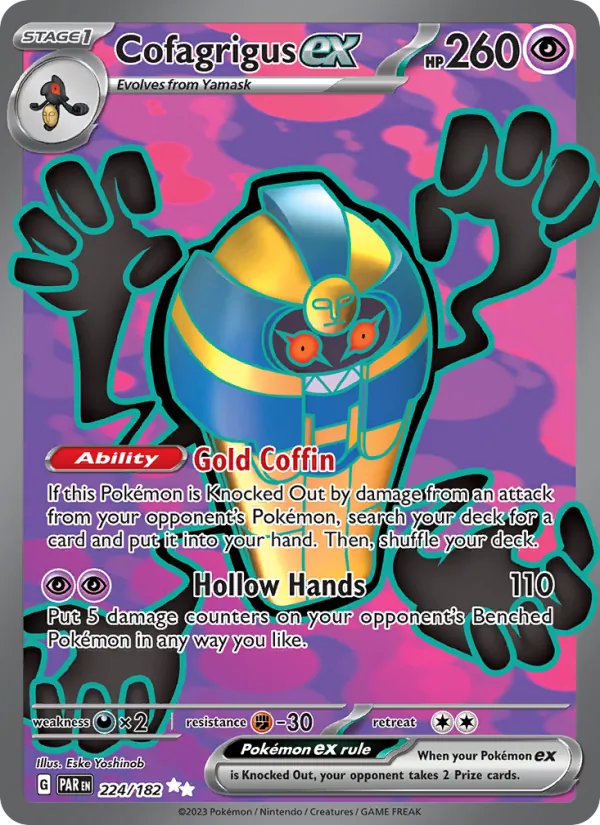 Cofagrigus ex #224 – Paradox Rift card