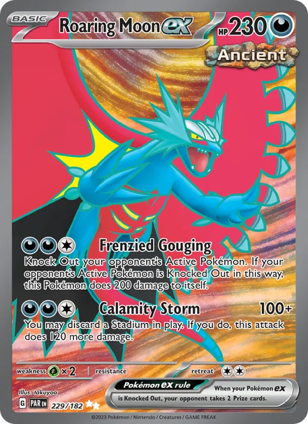 Roaring Moon ex #229 – Paradox Rift card