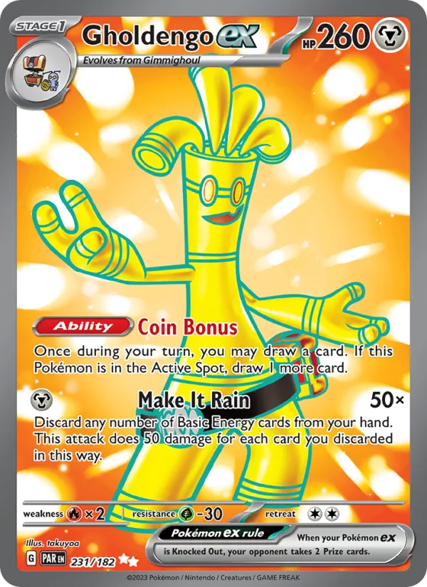Gholdengo ex #231 – Paradox Rift card