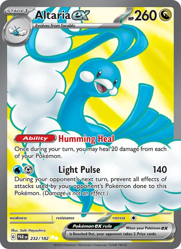 Altaria ex #232 – Paradox Rift card