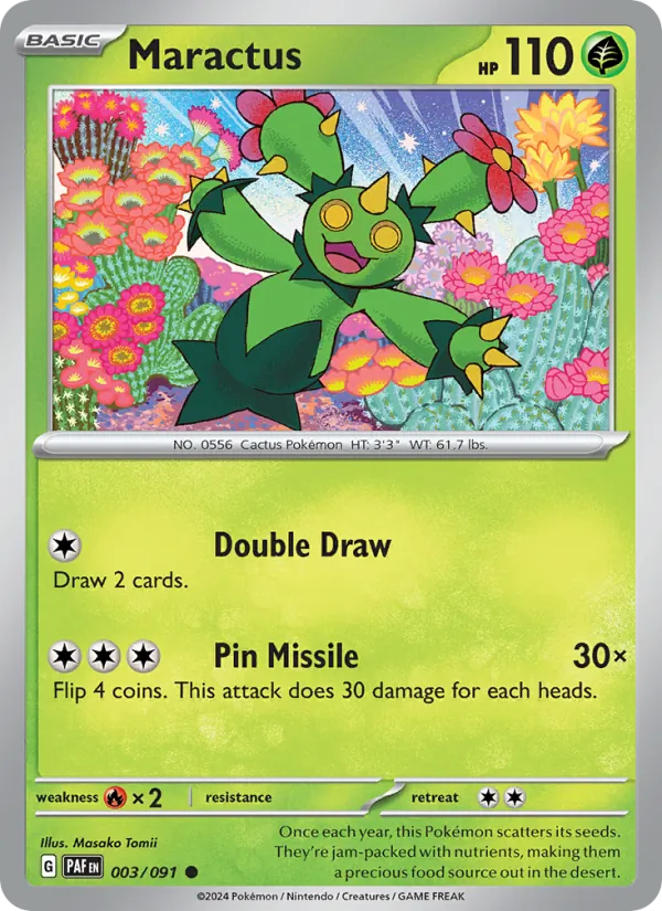 Maractus #003 – Paldean Fates card