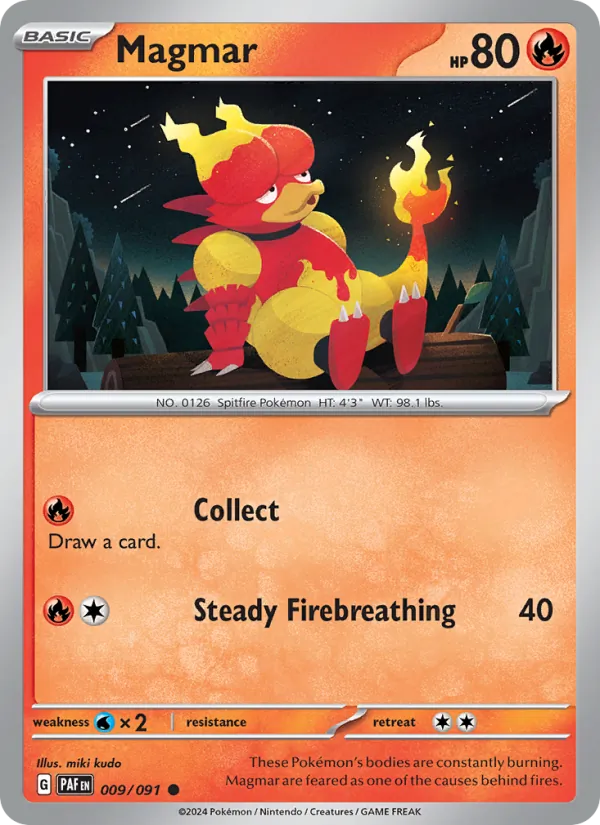 Magmar #009 – Paldean Fates card