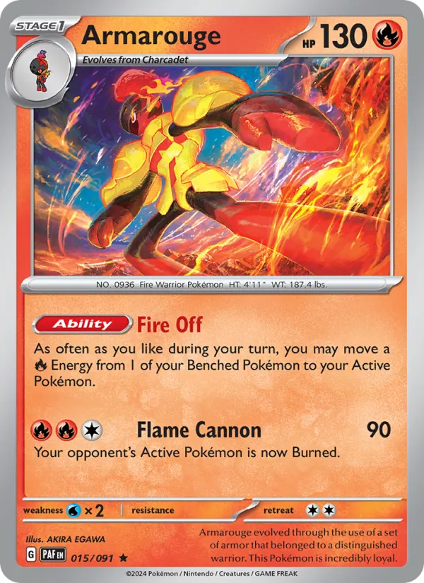 Armarouge #015 – Paldean Fates card