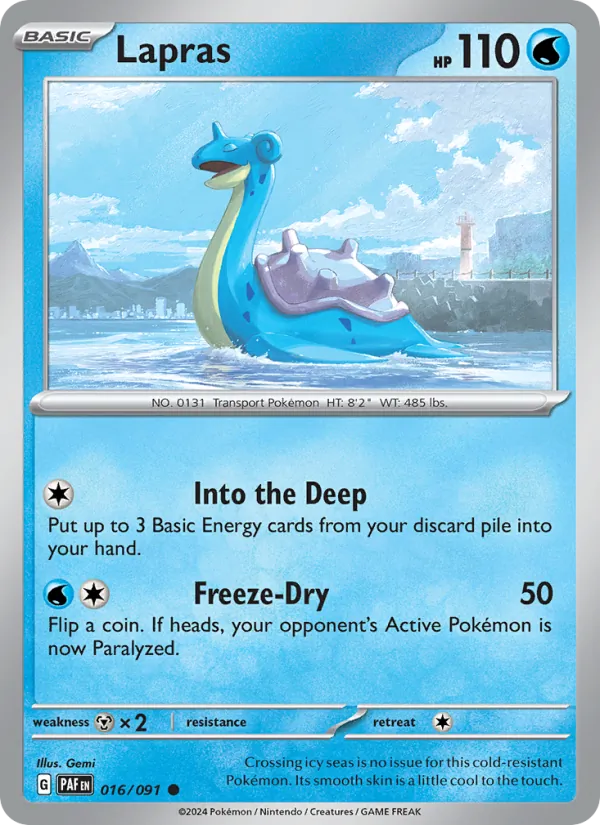 Lapras #016 – Paldean Fates card