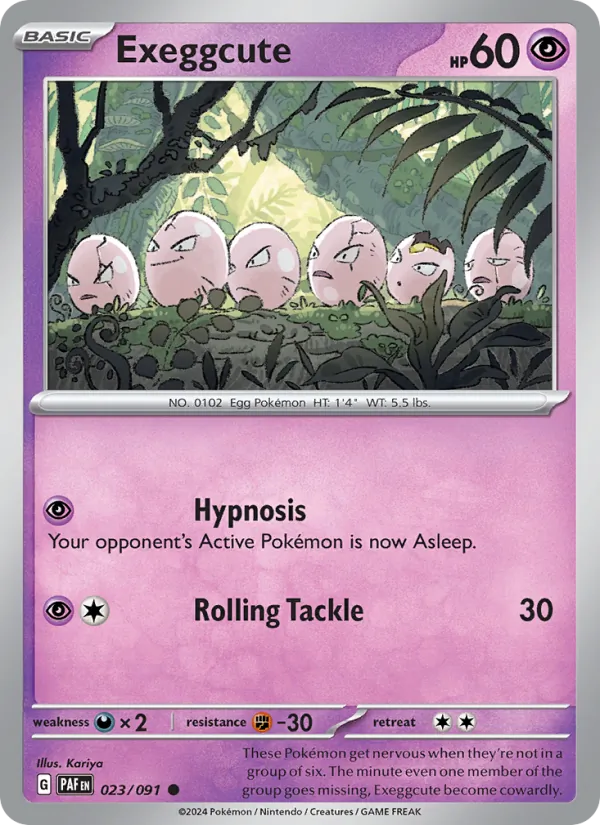 Exeggcute #023 – Paldean Fates card