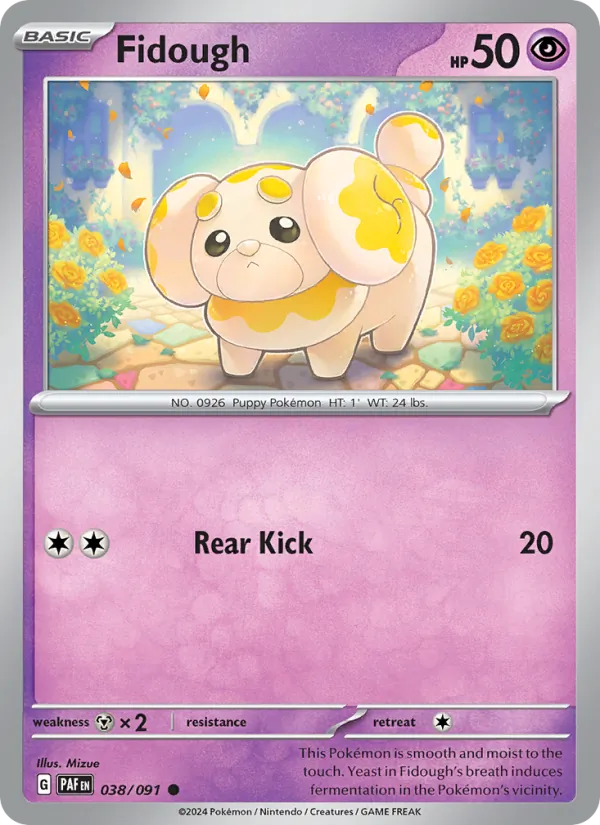 Fidough #038 – Paldean Fates card
