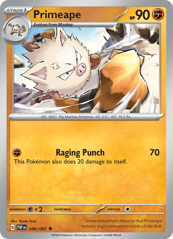 Primeape #046 – Paldean Fates card