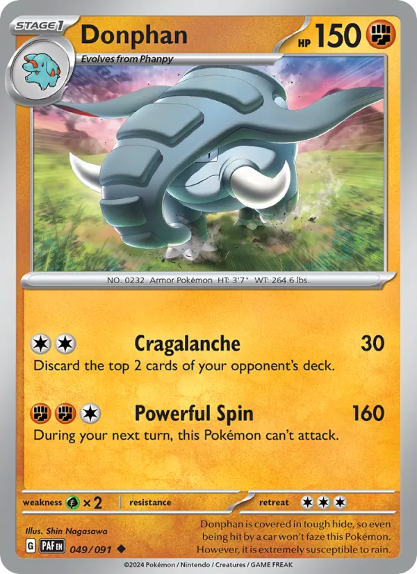 Donphan #049 – Paldean Fates card