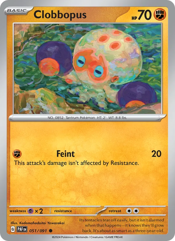 Clobbopus #051 – Paldean Fates card