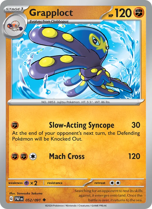 Grapploct #052 – Paldean Fates card