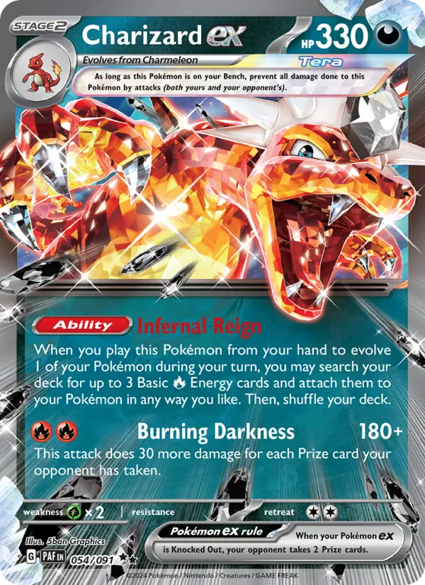 Charizard ex #054 – Paldean Fates card