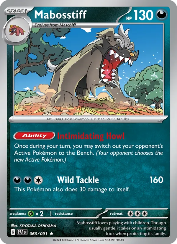 Mabosstiff #063 – Paldean Fates card