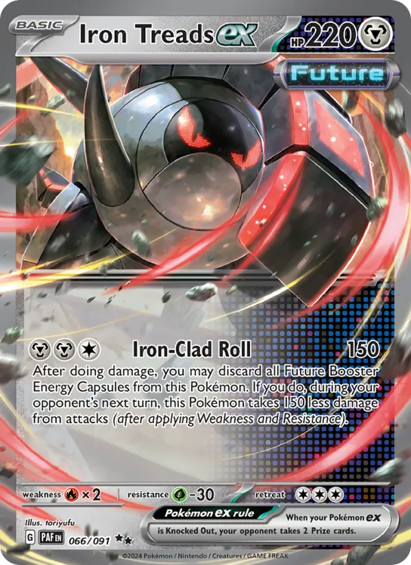 Iron Treads ex #066 – Paldean Fates card