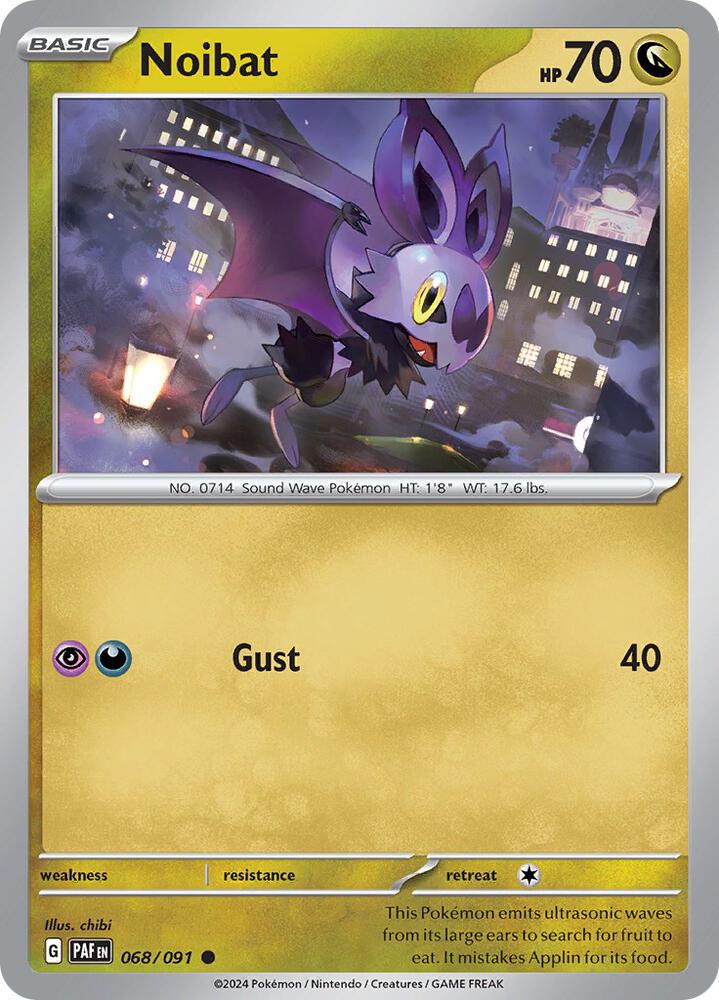 Noibat #068 – Paldean Fates card