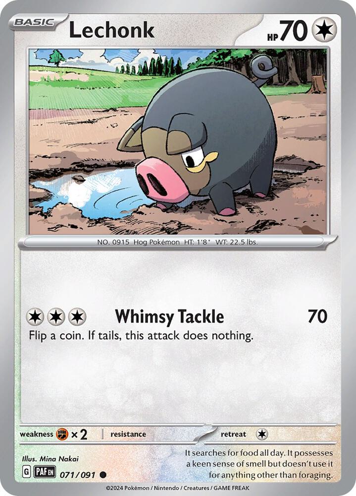 Lechonk #071 – Paldean Fates card