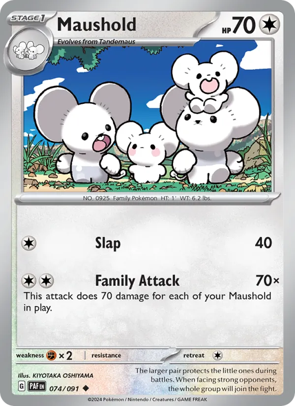 Maushold #074 – Paldean Fates card