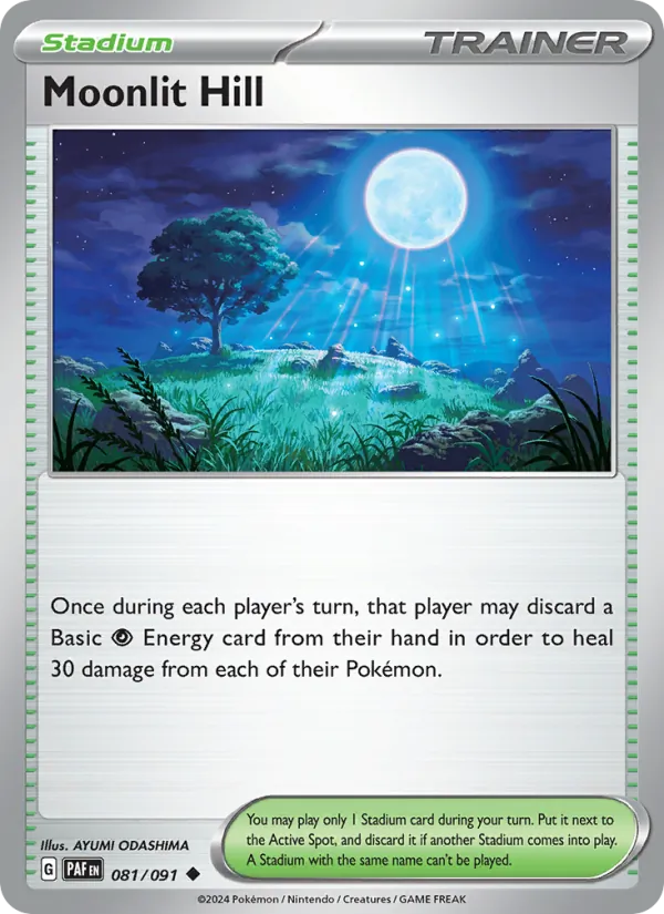 Moonlit Hill #081 – Paldean Fates card