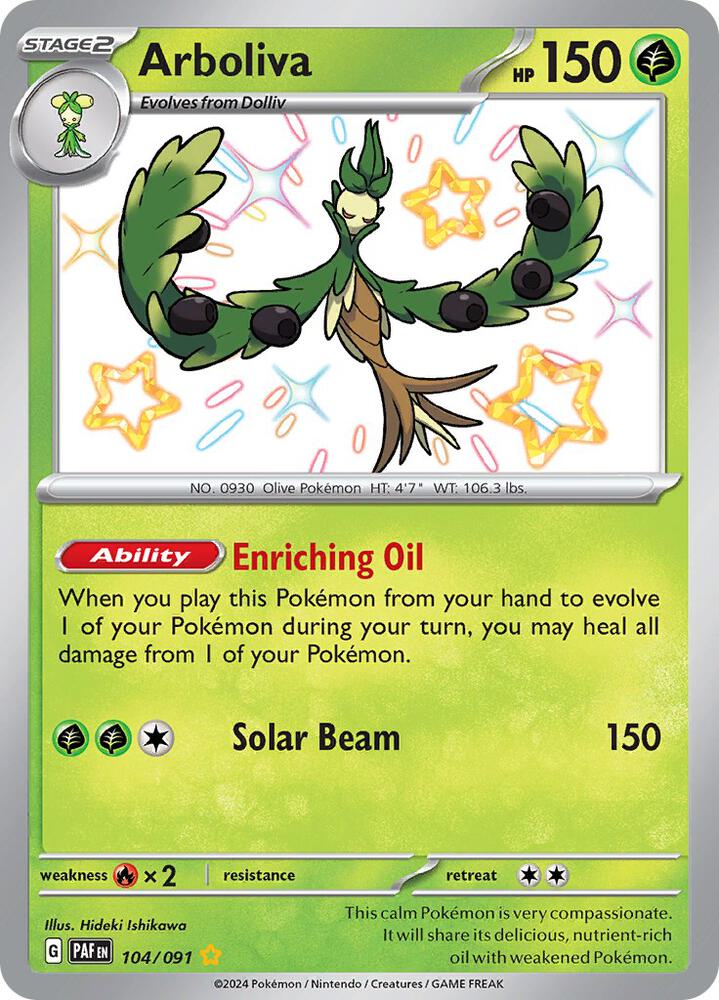Arboliva #104 – Paldean Fates card