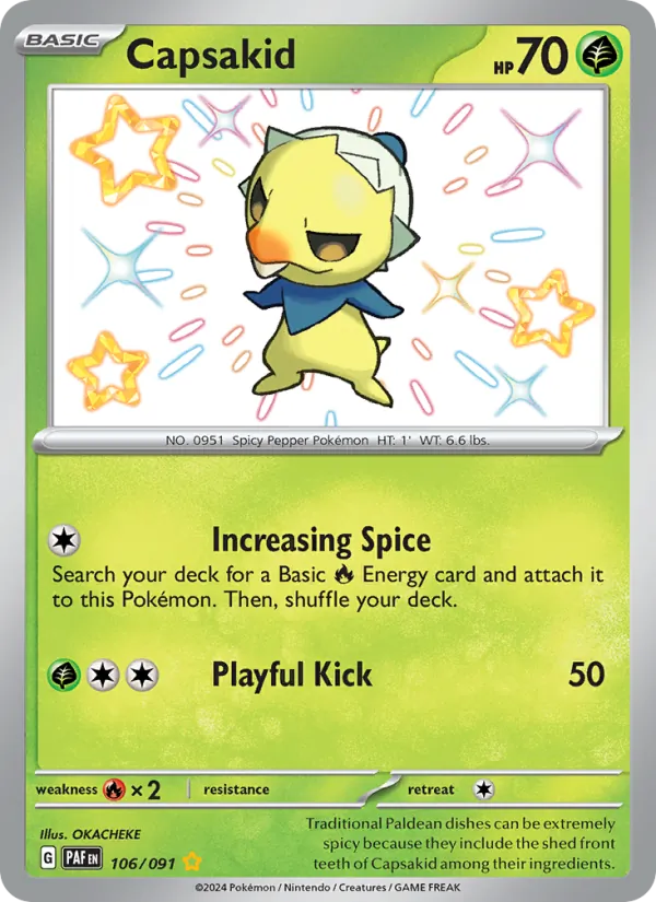 Capsakid #106 – Paldean Fates card