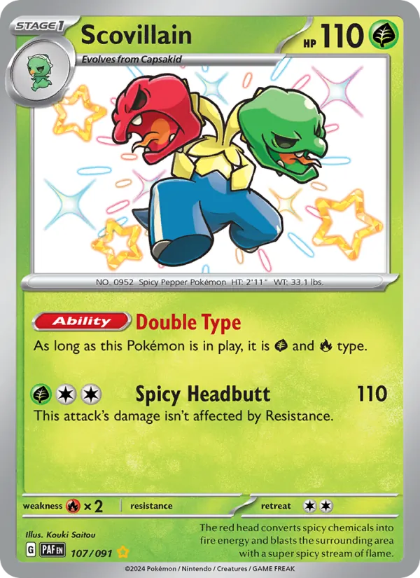 Scovillain #107 – Paldean Fates card