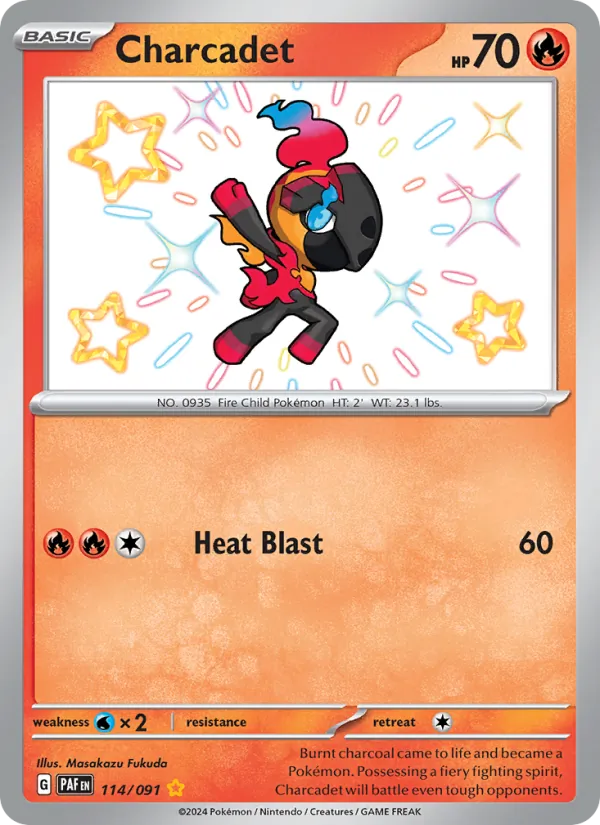 Charcadet #114 – Paldean Fates card