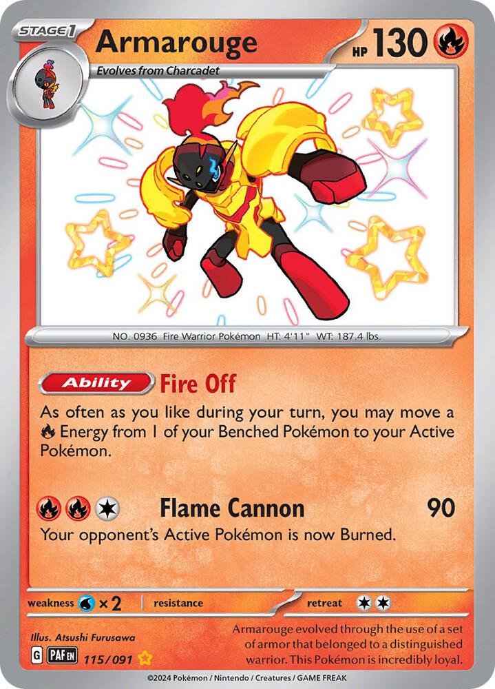 Armarouge #115 – Paldean Fates card